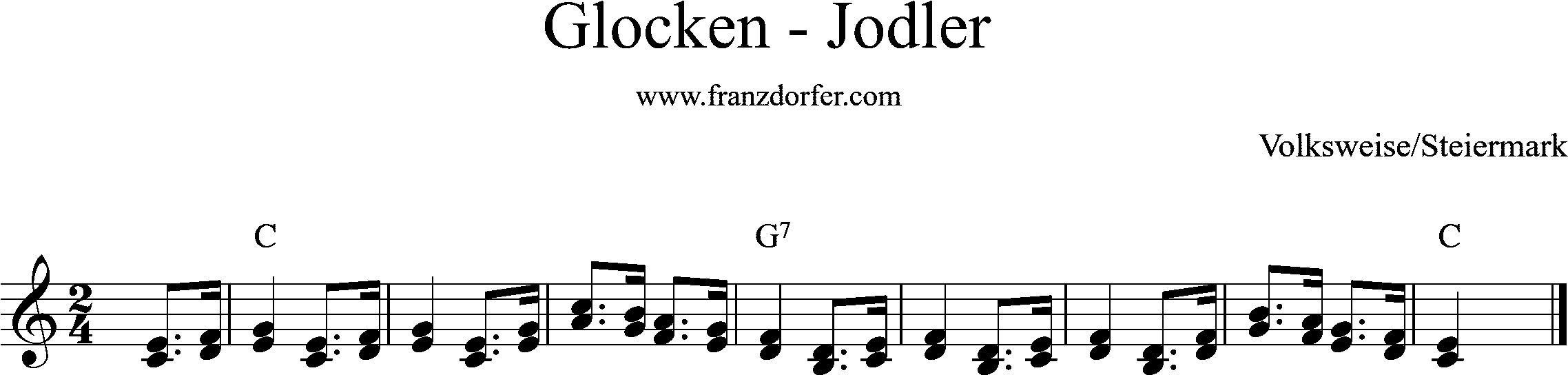 Noten Glockenjodler